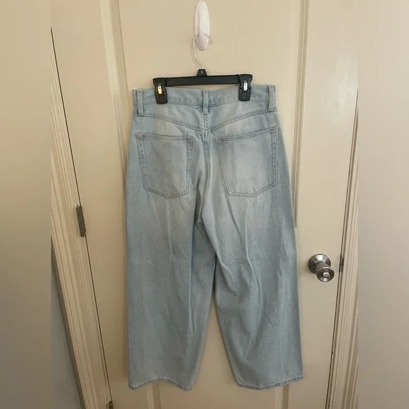 Miou Muse Light Wash Denim Wide Legged Jeans - Picture 2 of 6